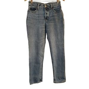 Old Navy Women's High Rise Button Fly Slouchy Straight Denim Jeans Size …